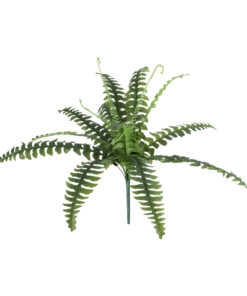 GloboStar® GloboStar® 78257 Τεχνητό Φυτό Μπουκέτο Διακοσμητικών Κλαδιών με Πράσινο Φύλλωμα Φτέρη της Βοστώνης Μ60 x Π60 x Υ40cm