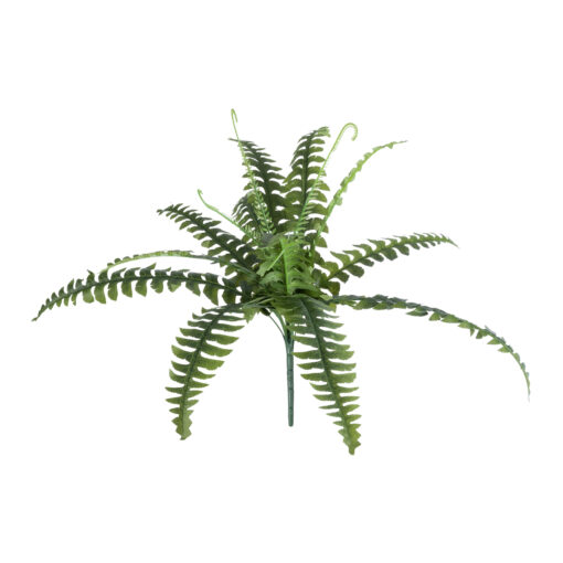GloboStar® GloboStar® 78257 Τεχνητό Φυτό Μπουκέτο Διακοσμητικών Κλαδιών με Πράσινο Φύλλωμα Φτέρη της Βοστώνης Μ60 x Π60 x Υ40cm