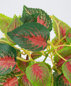 GloboStar® GloboStar® SWEDISH IVY 78270 Τεχνητό Φυτό Σουηδικός Κισσός - Μπουκέτο Διακοσμητικών Φυτών - Κλαδιών με Φύλλωμα Πράσινο - Κόκκινο Υ28cm