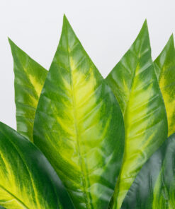 GloboStar® GloboStar® PEACE LILY 78277 Τεχνητό Φυτό Σπαθίφυλλο - Μπουκέτο Διακοσμητικών Φυτών - Κλαδιών με Φύλλωμα Πράσινο - Κίτρινο Υ33cm