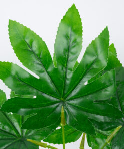 GloboStar® GloboStar® FATSIA 78283 Τεχνητό Φυτό Φάτσια - Μπουκέτο Διακοσμητικών Φυτών - Κλαδιών με Φύλλωμα Πράσινο Υ36cm