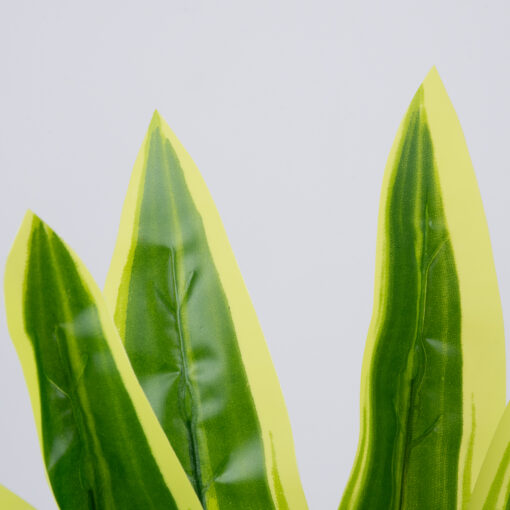 GloboStar® GloboStar® CORN PLANT 78285 Τεχνητό Φυτό Δράκαινα Αρωματική - Μπουκέτο Διακοσμητικών Φυτών - Κλαδιών με Φύλλωμα Πράσινο - Κίτρινο Υ48cm