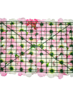 Alternative view of GloboStar® 78304 Συνθετικό Πάνελ Λουλουδιών - Κάθετος Κήπος Τριαντάφυλλο - Ορτανσία - Βιολέτα Μ60 x Υ40 x Π7cm