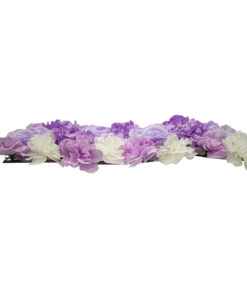 Alternative view of GloboStar® 78305 Συνθετικό Πάνελ Λουλουδιών - Κάθετος Κήπος Τριαντάφυλλο - Ορτανσία - Βιολέτα Μ60 x Υ40 x Π7cm