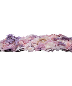 Alternative view of GloboStar® 78331 Artificial - Συνθετικό Τεχνητό Διακοσμητικό Πάνελ Λουλουδιών - Κάθετος Κήπος Τριαντάφυλλο - Ορτανσία - Βιολέτα - Ροζ - Λιλά Μ60 x Υ40 x Π7cm