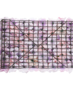 GloboStar® 78331 Artificial - Συνθετικό Τεχνητό Διακοσμητικό Πάνελ Λουλουδιών - Κάθετος Κήπος Τριαντάφυλλο - Ορτανσία - Βιολέτα - Ροζ - Λιλά Μ60 x Υ40 x Π7cm 7 78331 3