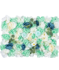 GloboStar® GloboStar® Artificial Garden ROSES STORY BLUE 78334 Τεχνητό Διακοσμητικό Πάνελ Λουλουδιών - Κάθετος Κήπος σύνθεση Αμβροσία Μ60 x Π40 x Υ6cm