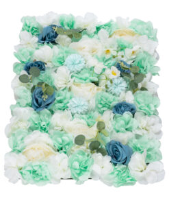 GloboStar® Artificial Garden ROSES STORY BLUE 78334 Τεχνητό Διακοσμητικό Πάνελ Λουλουδιών - Κάθετος Κήπος σύνθεση Αμβροσία Μ60 x Π40 x Υ6cm 10 78334 4