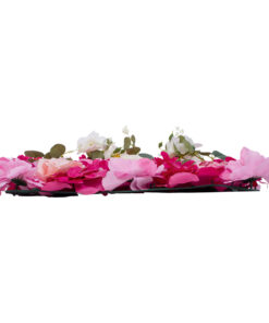 GloboStar® Artificial Garden ROSALIE 78335 Τεχνητό Διακοσμητικό Πάνελ Λουλουδιών - Κάθετος Κήπος σύνθεση Ροζαλί Μ60 x Π40 x Υ6cm 10 78335 3