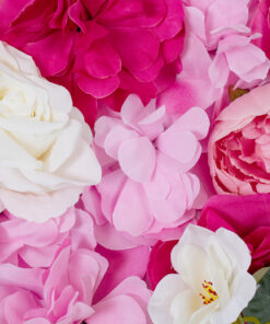 GloboStar® Artificial Garden ROSALIE 78335 Τεχνητό Διακοσμητικό Πάνελ Λουλουδιών - Κάθετος Κήπος σύνθεση Ροζαλί Μ60 x Π40 x Υ6cm 13 78335 6