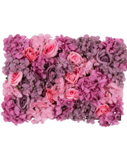 GloboStar® GloboStar® Artificial Garden ROSES STORY PURPLE 78336 Τεχνητό Διακοσμητικό Πάνελ Λουλουδιών - Κάθετος Κήπος σύνθεση Αμβροσία Μ60 x Π40 x Υ6cm