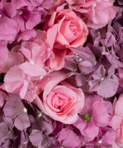 GloboStar® Artificial Garden ROSES STORY PURPLE 78336 Τεχνητό Διακοσμητικό Πάνελ Λουλουδιών - Κάθετος Κήπος σύνθεση Αμβροσία Μ60 x Π40 x Υ6cm 12 78336 6