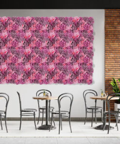 GloboStar® Artificial Garden ROSES STORY PURPLE 78336 Τεχνητό Διακοσμητικό Πάνελ Λουλουδιών - Κάθετος Κήπος σύνθεση Αμβροσία Μ60 x Π40 x Υ6cm 13 78336 7