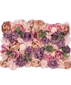 GloboStar® GloboStar® Artificial Garden ROSES STORY PINK 78337 Τεχνητό Διακοσμητικό Πάνελ Λουλουδιών - Κάθετος Κήπος σύνθεση Αμβροσία Μ60 x Π40 x Υ6cm