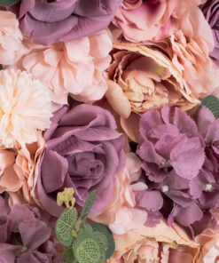 GloboStar® Artificial Garden ROSES STORY PINK 78337 Τεχνητό Διακοσμητικό Πάνελ Λουλουδιών - Κάθετος Κήπος σύνθεση Αμβροσία Μ60 x Π40 x Υ6cm 12 78337 6