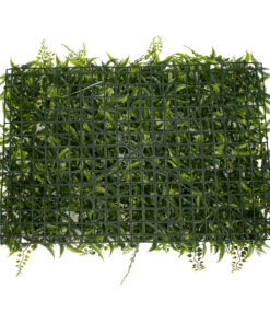 GLOBOSTAR® FERN 78402 Τεχνητό Πάνελ Φυλλωσιάς / Κάθετος Κήπος Νάνος Φτέρη, Νάνος Κισσός & Νάνος Δάφνη - Πράσινο - Μ60 x Π9 x Υ40cm 6 78402 3