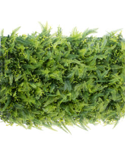 GloboStar® GloboStar® 78427 Artificial - Συνθετικό Τεχνητό Διακοσμητικό Πάνελ Φυλλωσιάς - Κάθετος Κήπος Νάνος Φτέρη - Γιασεμί - Πράσινο Μ60 x Υ40 x Π9cm