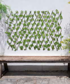 GloboStar® Artificial Garden IVY 78497 Πτυσσόμενη Πέργκολα Τεχνητής Φυλλωσιάς - Κάθετος Κήπος Σύνθεση Κισσός Μ110 x Π10 x Υ120cm (min) Μ310 x Π10 x Υ45cm (max) 11 78497