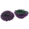 GloboStar® GloboStar® 78522 Artificial - Συνθετικό Τεχνητό Διακοσμητικό Φυτό Θάμνος Πυξάρι Πράσινο - Μωβ Φ46cm
