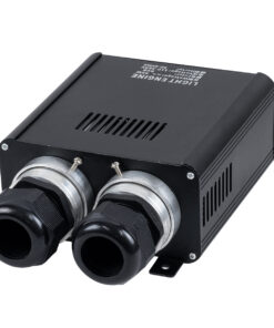 Alternative view of GloboStar® 78566 Μηχανή Οπτικής Ίνας Διπλής Κεφαλής - Fiber Optic Light Machine Double Head LED 45W AC 220-240V με Ασύρματο Χειριστήριο RF 2.4Ghz Μ16 x Π26 x Υ8.5cm RGB - 2 Years Warranty