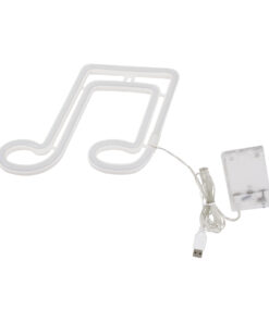 GloboStar® 78569 Φωτιστικό Ταμπέλα Φωτεινή Επιγραφή NEON LED Σήμανσης MUSIC NOTE 5W με Καλώδιο Τροφοδοσίας USB - Μπαταρίας 3xAAA (Δεν Περιλαμβάνονται) - Κόκκινο 9 78569 3