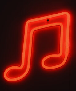 GloboStar® 78569 Φωτιστικό Ταμπέλα Φωτεινή Επιγραφή NEON LED Σήμανσης MUSIC NOTE 5W με Καλώδιο Τροφοδοσίας USB - Μπαταρίας 3xAAA (Δεν Περιλαμβάνονται) - Κόκκινο 10 78569 4