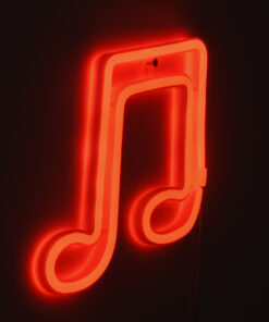 GloboStar® 78569 Φωτιστικό Ταμπέλα Φωτεινή Επιγραφή NEON LED Σήμανσης MUSIC NOTE 5W με Καλώδιο Τροφοδοσίας USB - Μπαταρίας 3xAAA (Δεν Περιλαμβάνονται) - Κόκκινο 11 78569 5