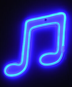 GloboStar® 78570 Φωτιστικό Ταμπέλα Φωτεινή Επιγραφή NEON LED Σήμανσης MUSIC NOTE 5W με Καλώδιο Τροφοδοσίας USB - Μπαταρίας 3xAAA (Δεν Περιλαμβάνονται) - Γαλάζιο 10 78570 4