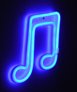 GloboStar® 78570 Φωτιστικό Ταμπέλα Φωτεινή Επιγραφή NEON LED Σήμανσης MUSIC NOTE 5W με Καλώδιο Τροφοδοσίας USB - Μπαταρίας 3xAAA (Δεν Περιλαμβάνονται) - Γαλάζιο 11 78570 5