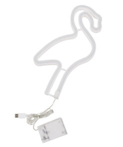 GloboStar® 78573 Φωτιστικό Ταμπέλα Φωτεινή Επιγραφή NEON LED Σήμανσης FLAMINGO 5W με Καλώδιο Τροφοδοσίας USB - Μπαταρίας 3xAAA (Δεν Περιλαμβάνονται) - Ροζ 9 78573 3