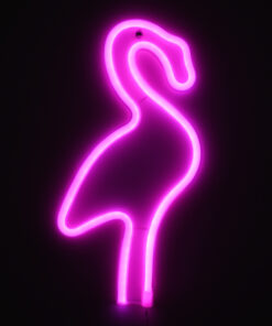 GloboStar® 78573 Φωτιστικό Ταμπέλα Φωτεινή Επιγραφή NEON LED Σήμανσης FLAMINGO 5W με Καλώδιο Τροφοδοσίας USB - Μπαταρίας 3xAAA (Δεν Περιλαμβάνονται) - Ροζ 10 78573 4