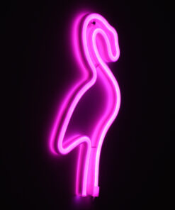 GloboStar® 78573 Φωτιστικό Ταμπέλα Φωτεινή Επιγραφή NEON LED Σήμανσης FLAMINGO 5W με Καλώδιο Τροφοδοσίας USB - Μπαταρίας 3xAAA (Δεν Περιλαμβάνονται) - Ροζ 11 78573 5