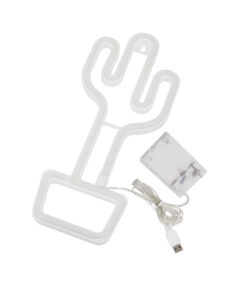 GloboStar® 78574 Φωτιστικό Ταμπέλα Φωτεινή Επιγραφή NEON LED Σήμανσης CACTUS 5W με Καλώδιο Τροφοδοσίας USB - Μπαταρίας 3xAAA (Δεν Περιλαμβάνονται) - Πράσινο - Κίτρινο 9 78574 3