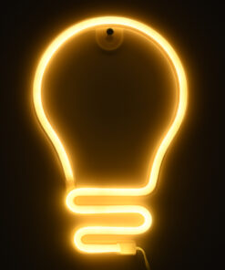 GLOBOSTAR® NEONSIGN 78575 Διακοσμητικό Φωτιστικό Τοίχου Ένδειξης / Σήμανσης "LAMP" LED 2W 100lm 300° DC 5V με USB 2.0 & 3xAA Μπαταρίες IP20 Θερμό Λευκό 2700K - Μ15 x Π1.5 x Υ23cm - 2 Χρόνια Εγγύηση 10 78575 4