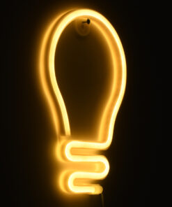 GLOBOSTAR® NEONSIGN 78575 Διακοσμητικό Φωτιστικό Τοίχου Ένδειξης / Σήμανσης "LAMP" LED 2W 100lm 300° DC 5V με USB 2.0 & 3xAA Μπαταρίες IP20 Θερμό Λευκό 2700K - Μ15 x Π1.5 x Υ23cm - 2 Χρόνια Εγγύηση 11 78575 5