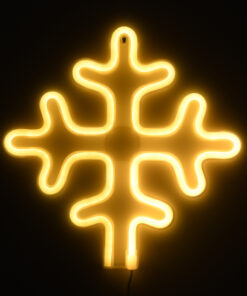 GloboStar® 78582 Φωτιστικό Ταμπέλα Φωτεινή Επιγραφή NEON LED Σήμανσης SNOWFLAKE 5W με Καλώδιο Τροφοδοσίας USB - Μπαταρίας 3xAAA (Δεν Περιλαμβάνονται) - Θερμό Λευκό 2700K 10 78582 4