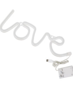 GloboStar® 78587 Φωτιστικό Ταμπέλα Φωτεινή Επιγραφή NEON LED Σήμανσης LOVE 5W με Καλώδιο Τροφοδοσίας USB - Μπαταρίας 3xAAA (Δεν Περιλαμβάνονται) - Κόκκινο 9 78587 3