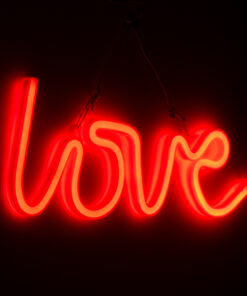 GloboStar® 78587 Φωτιστικό Ταμπέλα Φωτεινή Επιγραφή NEON LED Σήμανσης LOVE 5W με Καλώδιο Τροφοδοσίας USB - Μπαταρίας 3xAAA (Δεν Περιλαμβάνονται) - Κόκκινο 11 78587 5