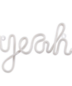 Alternative view of GloboStar® 78589 Φωτιστικό Ταμπέλα Φωτεινή Επιγραφή NEON LED Σήμανσης YEAH 5W με Καλώδιο Τροφοδοσίας USB - Μπαταρίας 3xAAA (Δεν Περιλαμβάνονται) - Κόκκινο