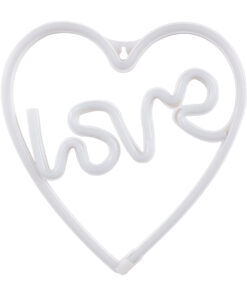 Alternative view of GloboStar® 78591 Φωτιστικό Ταμπέλα Φωτεινή Επιγραφή NEON LED Σήμανσης LOVE & HEART 5W με Καλώδιο Τροφοδοσίας USB - Μπαταρίας 3xAAA (Δεν Περιλαμβάνονται) - Ροζ & Θερμό Λευκό 2700K