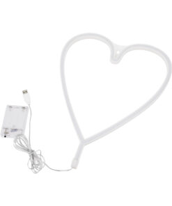 GloboStar® 78593 Φωτιστικό Ταμπέλα Φωτεινή Επιγραφή NEON LED Σήμανσης HEART LINE 5W με Καλώδιο Τροφοδοσίας USB - Μπαταρίας 3xAAA (Δεν Περιλαμβάνονται) - Ροζ 9 78593 3