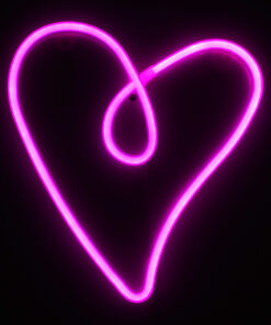 GloboStar® 78594 Φωτιστικό Ταμπέλα Φωτεινή Επιγραφή NEON LED Σήμανσης CALLIGRAPHIC HEART LINE 5W με Καλώδιο Τροφοδοσίας USB - Μπαταρίας 3xAAA (Δεν Περιλαμβάνονται) - Ροζ 10 78594 4