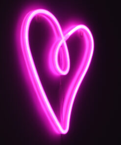 GloboStar® 78594 Φωτιστικό Ταμπέλα Φωτεινή Επιγραφή NEON LED Σήμανσης CALLIGRAPHIC HEART LINE 5W με Καλώδιο Τροφοδοσίας USB - Μπαταρίας 3xAAA (Δεν Περιλαμβάνονται) - Ροζ 11 78594 5