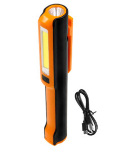 GloboStar® GloboStar® 79017 Φορητός Επαναφορτιζόμενος Φακός Εργασίας Work Light LED COB 3W + 3W 350lm με 3 Modes & 1 x Μπαταρία 1200mAh Li-ion Ψυχρό Λευκό 6000K