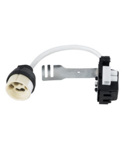 GloboStar® GLOBOSTAR® LAMPHOLDER 78950 Ντουί Gu10 Πορσελάνης με 15cm Καλώδιο σε Anti-Fire Protection High Resistance Tube & Κυτίο Συνδεσμολογίας - ᐊVDEᐅ Certified - IP20 - Μ15 x Π3.5 x Υ3.5cm