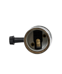 GloboStar® 78965 Ντουί Vintage Industrial Retro E27 με Διακόπτη ON/OFF - Ασημί - Μ5.5 x Π3.6 x Υ7cm 9 78965 4