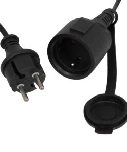 GLOBOSTAR® E27GARLAND 78984 Μοντέρνο Φωτιστικό Κήπου Γιρλάντα 15m με Ντουί 15 x E27 & Πρίζα Schuko Επεκτεινόμενη 90° AC 220-240V IP65 - Μαύρο - Μ1500 x Π92 x Υ16cm 12 78984 3