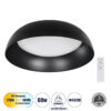 GloboStar® GloboStar® ANATOLIA 61261 Πλαφονιέρα Οροφής LED CCT 60W 6900lm 120° AC 220-240V - Εναλλαγή Φωτισμού μέσω Τηλεχειριστηρίου All In One Ψυχρό 6000k+Φυσικό 4500k+Θερμό 2700k Dimmable Φ43cm - Μαύρο - 3 Years Warranty