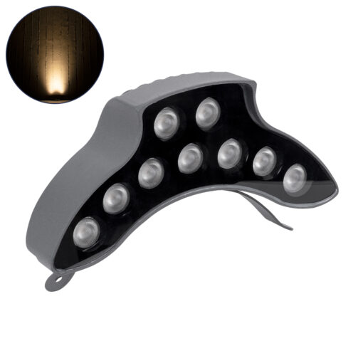 GloboStar® GLOBOSTAR® TREELIGHT-PINA 90682 Κυρτή Μπάρα Φωτισμού Wall Washer για Φυτά - Δέντρα LED 9W 990lm 30° DC 24V Αδιάβροχο IP65 Θερμό Λευκό 2700K Dimmable - Γκρι Ανθρακί - Μ20.5 x Π5.5 x Υ12cm - 3 Χρόνια Εγγύηση