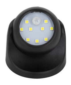 GloboStar® 79001 Μαύρο Φωτιστικό Μπαταρίας σε Σχήμα Κάμερας LED SMD 3W 300lm με Αισθητήρα Ημέρας-Νύχτας και PIR Αισθητήρα Κίνησης Ψυχρό Λευκό 6000K 10 79001 3
